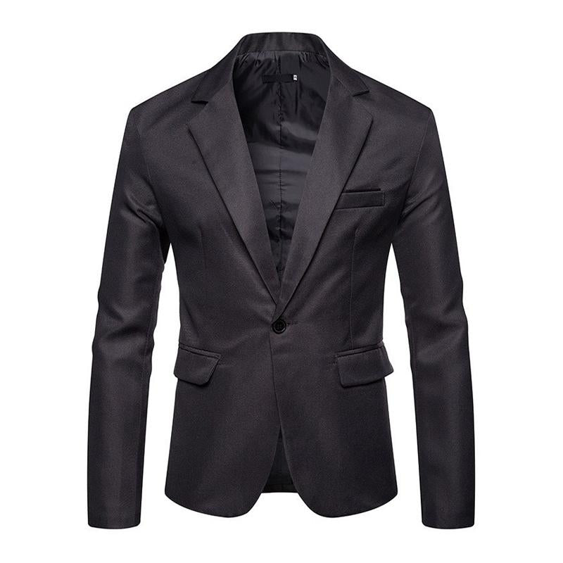 Men's Solid Color Multi-Pocket Blazer 63628898X
